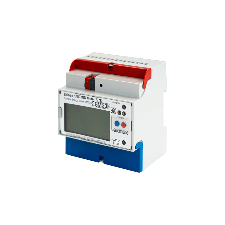 Three-phase 75A KNX MID electricity counter insertion through CT