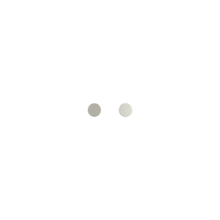 Kit of 2 round buttons Proxima series Metal Steel Brushed