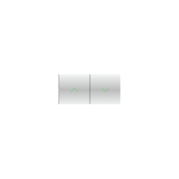 Kit 1 20Venti rectangular rocker for adjustments with symbols in White Plastic