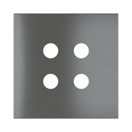 Square magnetic plate for a 4-rocker push button Proxima series Metal Quantum Carbon