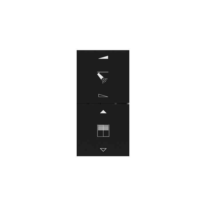 Kit 2 rockers FF square (40x40) for EF2 Black Plastic