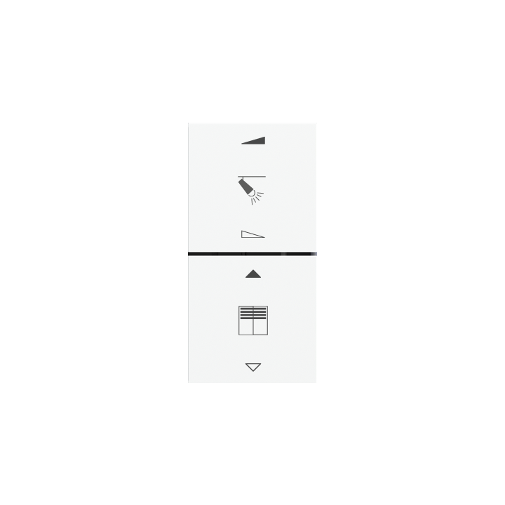 Kit 2 rockers FF square (40x40) for EF2 White Plastic