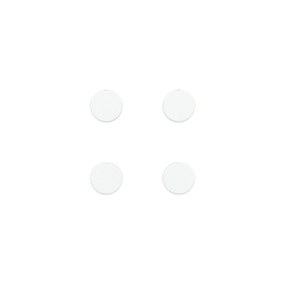 Kit of 4 round buttons Proxima series Metal Pure White