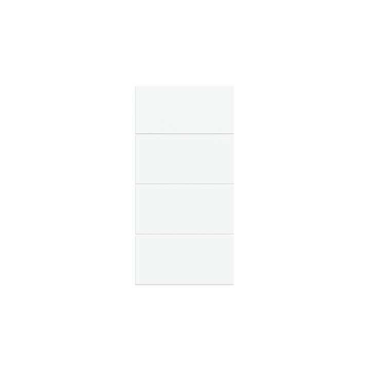 Kit 1 rocker 20Venti serie horizontal rectangular (30x15) with symbols Pure white Plastic
