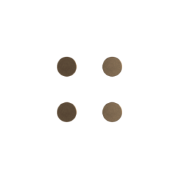 Kit of 4 round buttons Proxima series Metal Bronze Corked