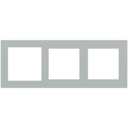 Rectangular Plate Deep (FF/71/20Venti) (87x229) 3 windows (60x60)+(55x55)+(55x55) Fenix NTM Grey Ephesus