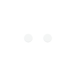 Kit of 2 round buttons Proxima series Metal Pure White