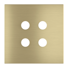 Square magnetic plate for a 4-rocker push button Proxima series Metal Brass