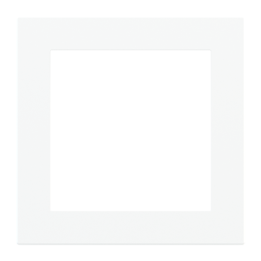 Square Plate Deep (FF/71/20Venti) (87x87) 1 window (60x60) Plastic Pure white