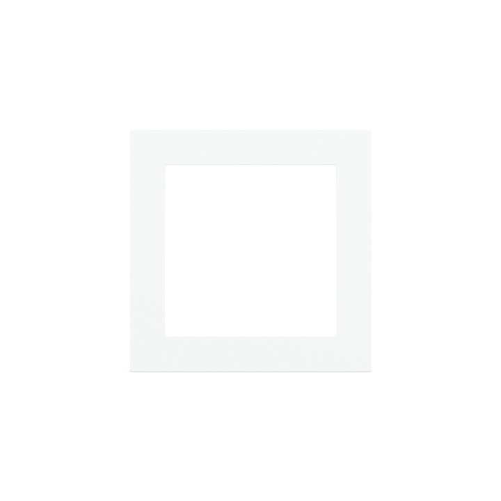 Square Plate Deep (FF/71/20Venti) (87x87) 1 window (60x60) Plastic Pure white