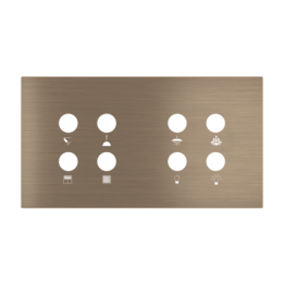 Magnetic plate 2-fold for 4-rocker push buttons Proxima series Metal Dark Chocolate + customization