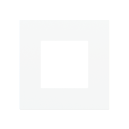 Square magnetic plate (45x45 mm window) Proxima series Metal Pure White