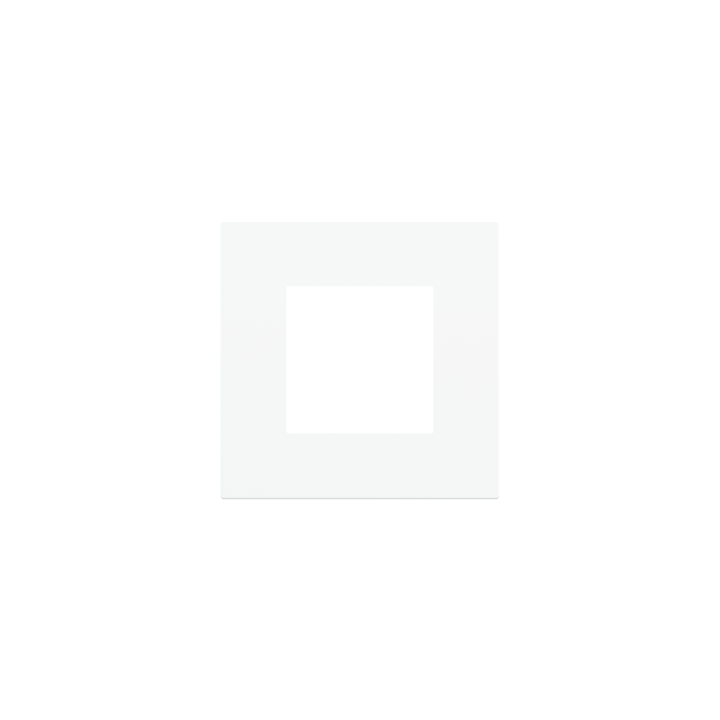 Square magnetic plate (45x45 mm window) Proxima series Metal Pure White