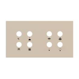 Magnetic plate 2-fold for 4-rocker push buttons Proxima series Metal Beige Luxor + customization