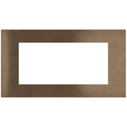 Rectangular magnetic plate (112x52 mm window) Proxima series Metal Bronze Corked