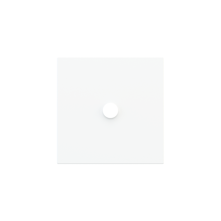 Square magnetic plate for a 1-rocker push button Proxima series Metal Pure White