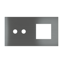 Magnetic plate 2-fold for 2-rocker push button + (45x45 mm window) Proxima series Metal Quantum Carbon