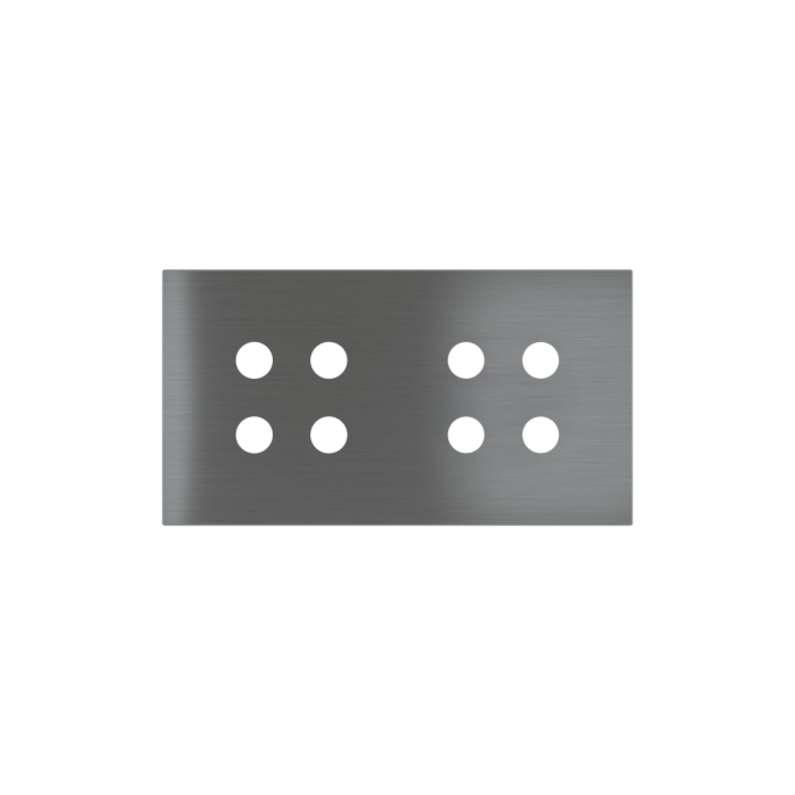 Magnetic plate 2-fold for 4-rocker push buttons Proxima series Metal Quantum Carbon
