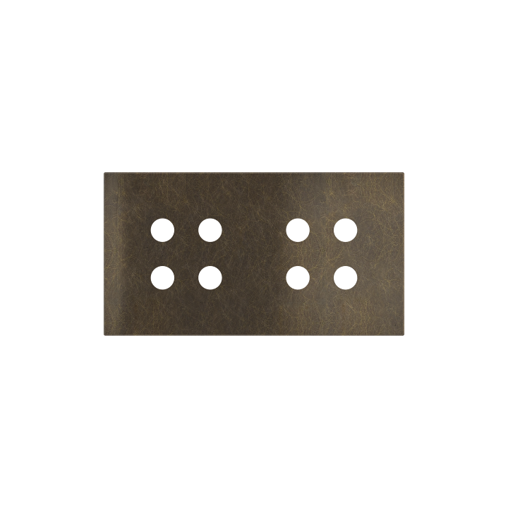 Magnetic plate 2-fold for 4-rocker push buttons Proxima series Metal Bronze Corked