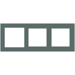 Rectangular Plate Deep (FF/71/20Venti) (87x229) 3 windows (60x60)+(55x55)+(55x55) Fenix NTM Green Commodore