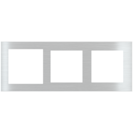 Rectangular Plate Deep (FF/71/20Venti) (87x229) 3 windows (60x60)+(55x55)+(55x55) Metal Alluminium