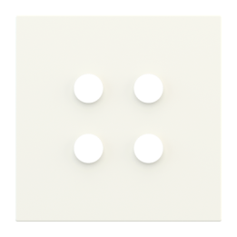 Square magnetic plate for a 4-rocker push button Proxima series Metal Warm White