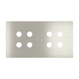 Magnetic plate 2-fold for 4-rocker push buttons Proxima series Metal Steel Brushed