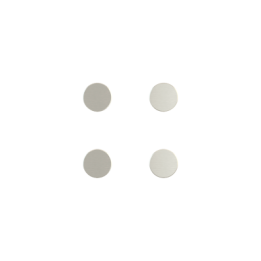 Kit of 4 round buttons Proxima series Metal Steel Brushed