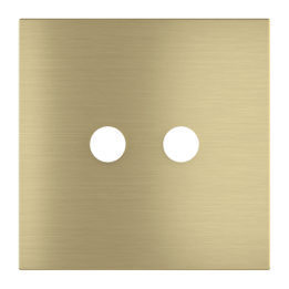 Square magnetic plate for a 2-rocker push button Proxima series Metal Brass