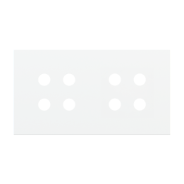 Magnetic plate 2-fold for 4-rocker push buttons Proxima series Metal Pure White