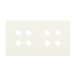 Magnetic plate 2-fold for 4-rocker push buttons Proxima series Metal Warm White