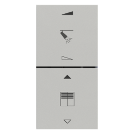 Kit 2 rockers FF square (40x40) for EF2 with symbols Silver Plastic