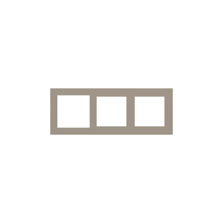 Rectangular Plate Deep (FF/71/20Venti) (87x229) 3 windows (60x60)+(55x55)+(55x55) Fenix NTM Beaver Ottawa