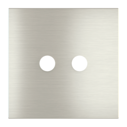 Square magnetic plate for a 2-rocker push button Proxima series Metal Steel Brushed
