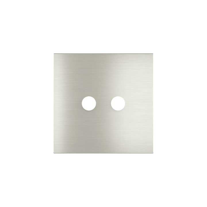 Square magnetic plate for a 2-rocker push button Proxima series Metal Steel Brushed