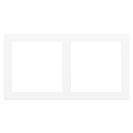 Rectangular Plate 71 (Form/Flank/NF) (80x151) 2 windows (60x60)+(60x60) Pure white Plastic