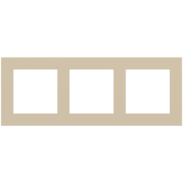 Rectangular Plate Deep (FF/71/20Venti) (87x229) 3 windows (55x55)+(55x55)+(55x55) Fenix NTM Beige Luxor