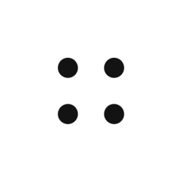 Kit of 4 round buttons Proxima series Metal Insense Black