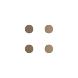 Kit of 4 round buttons Proxima series Metal Dark Chocolate