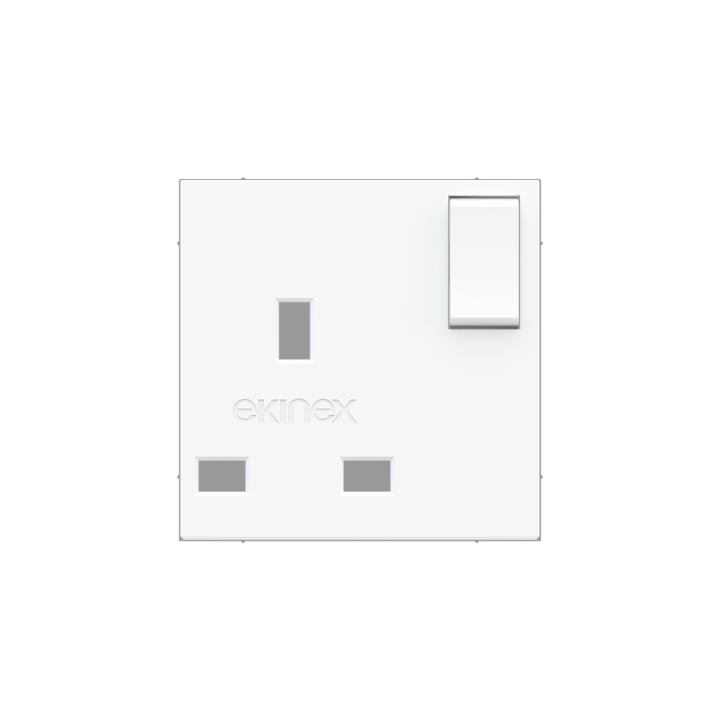 Ekinex накладка 55x55 mm Pure white пластик EK-PSC-UK-GAR