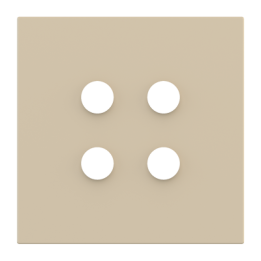 Square magnetic plate for a 4-rocker push button Proxima series Metal Beige Luxor