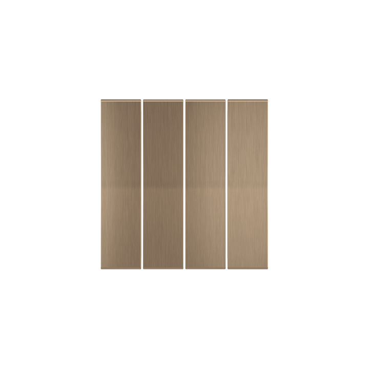 Kit 4 single rocker keys (20x81) ERA series Metal Warm Brass