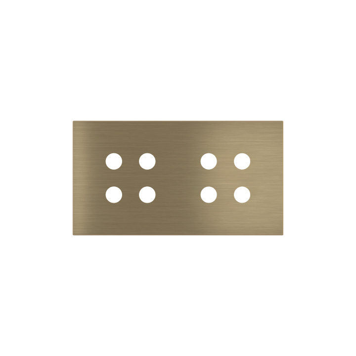 Magnetic plate 2-fold for 4-rocker push buttons Proxima series Metal Antique Brass
