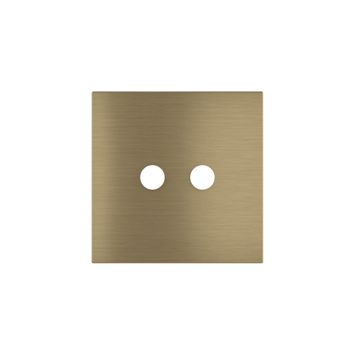 Square magnetic plate for a 2-rocker push button Proxima series Metal Antique Brass