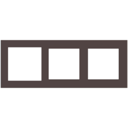 Rectangular Plate Deep (FF/71/20Venti) (87x229) 3 windows (60x60)+(55x55)+(55x55) Fenix NTM Cocoa Orinoco