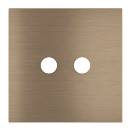 Square magnetic plate for a 2-rocker push button Proxima series Metal Dark Chocolate