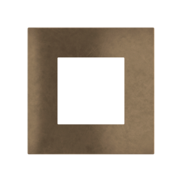 Square magnetic plate (45x45 mm window) Proxima series Metal Bronze Corked