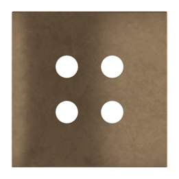 Square magnetic plate for a 4-rocker push button Proxima series Metal Bronze Corked
