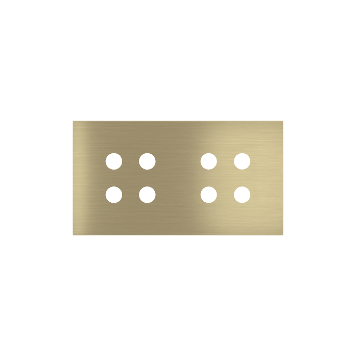 Magnetic plate 2-fold for 4-rocker push buttons Proxima series Metal Brass