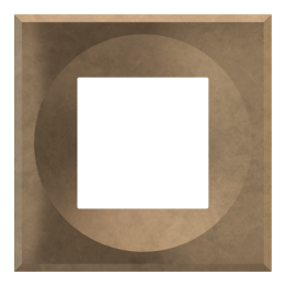 Square magnetic plate (45x45 mm window) ERA serie Metal Bronze Corked